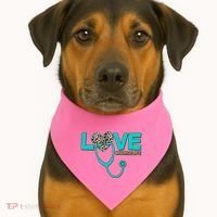Love #Nurse Life USA-Made Doggie Bandana thumb 1