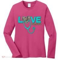 Love #Nurse Life Women's Long Sleeve Shirt thumb 0