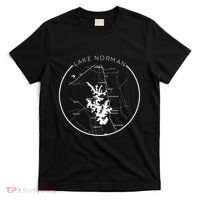 Lake Norman Map Shoreline North Carolina Vacation Charlotte T-Shirt thumb 0