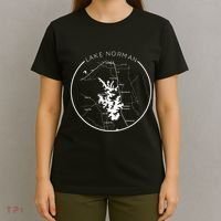 Lake Norman Map Shoreline North Carolina Vacation Charlotte T-Shirt thumb 4