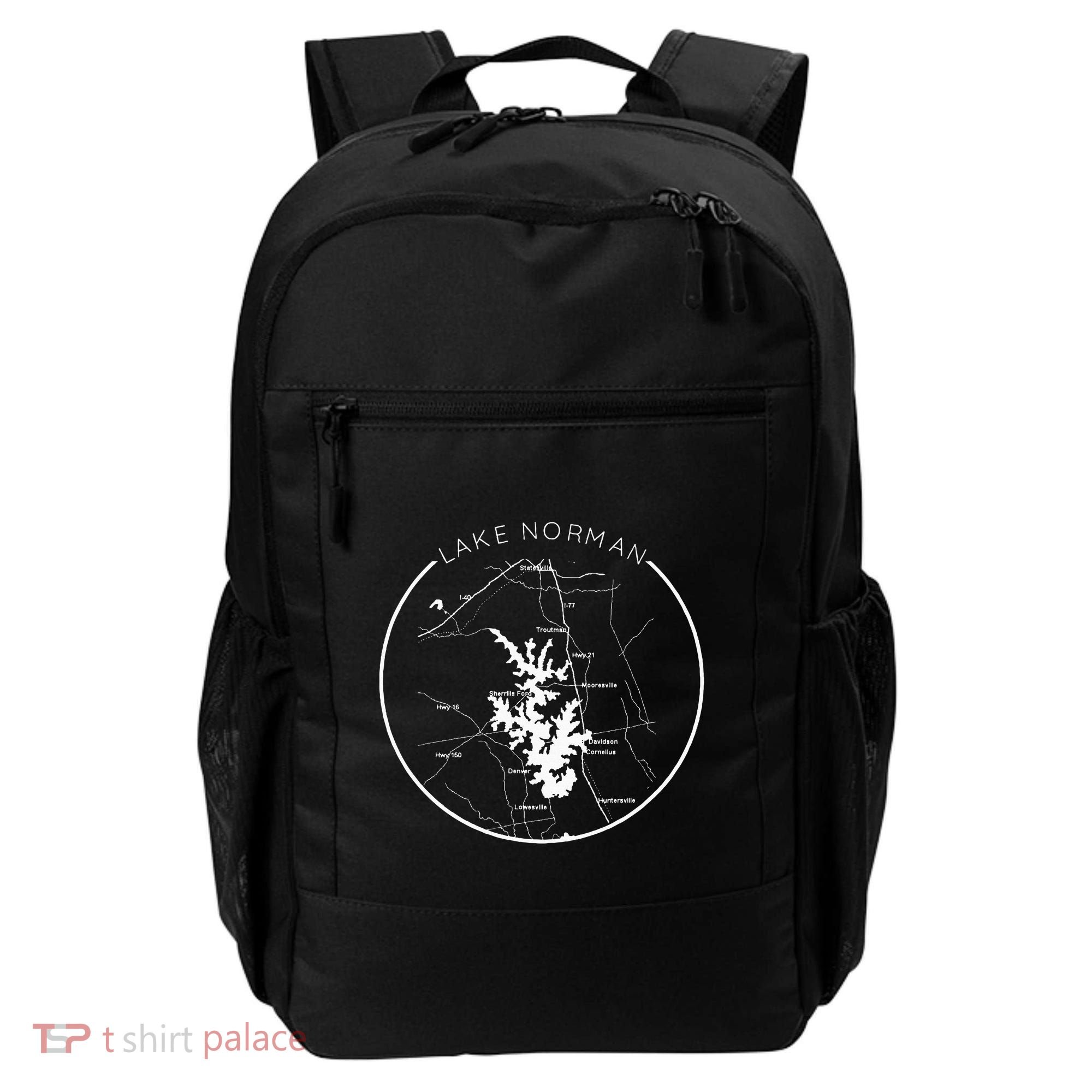 Lake Norman Map Shoreline North Carolina Vacation Charlotte Backpack