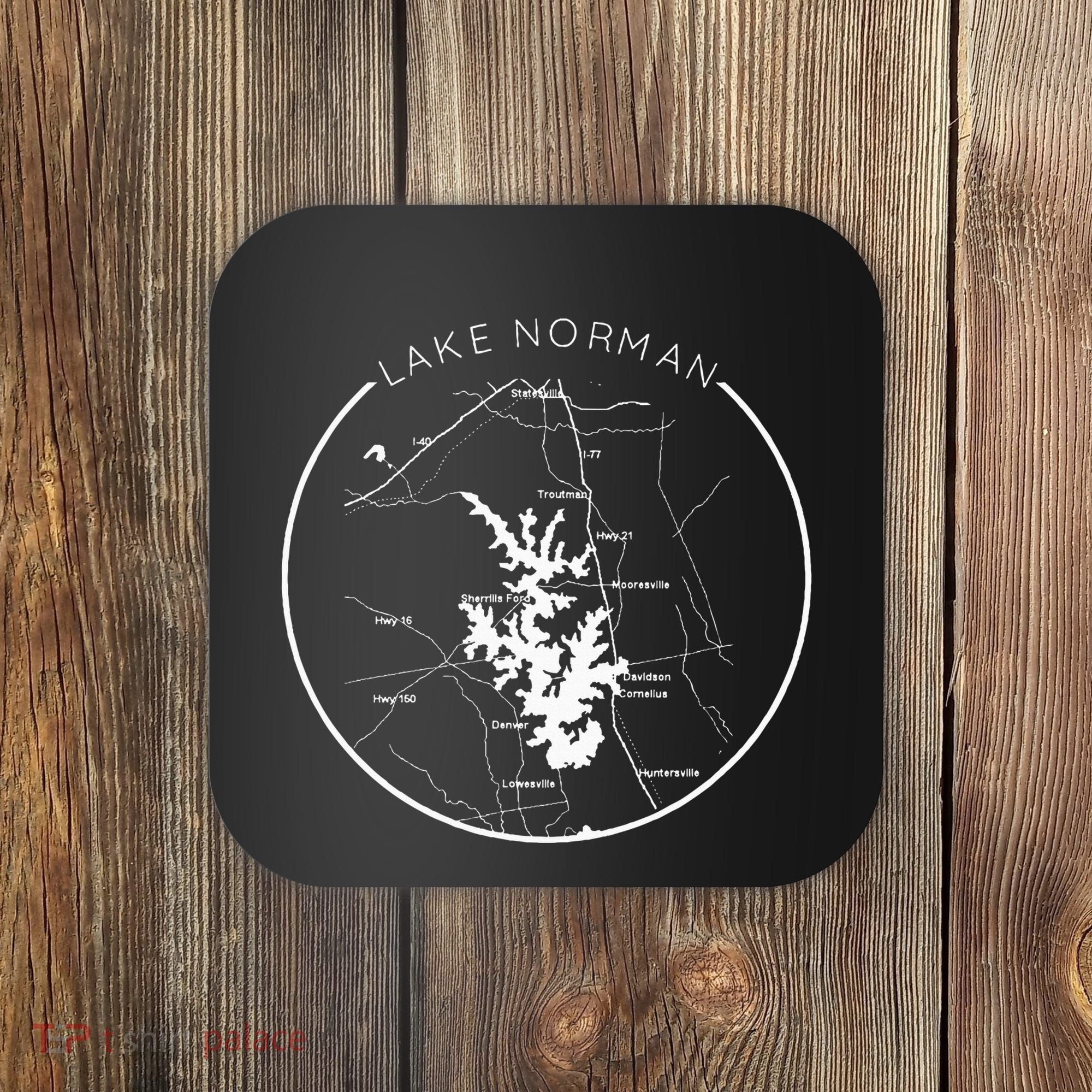 Lake Norman Map Shoreline North Carolina Vacation Charlotte Coaster