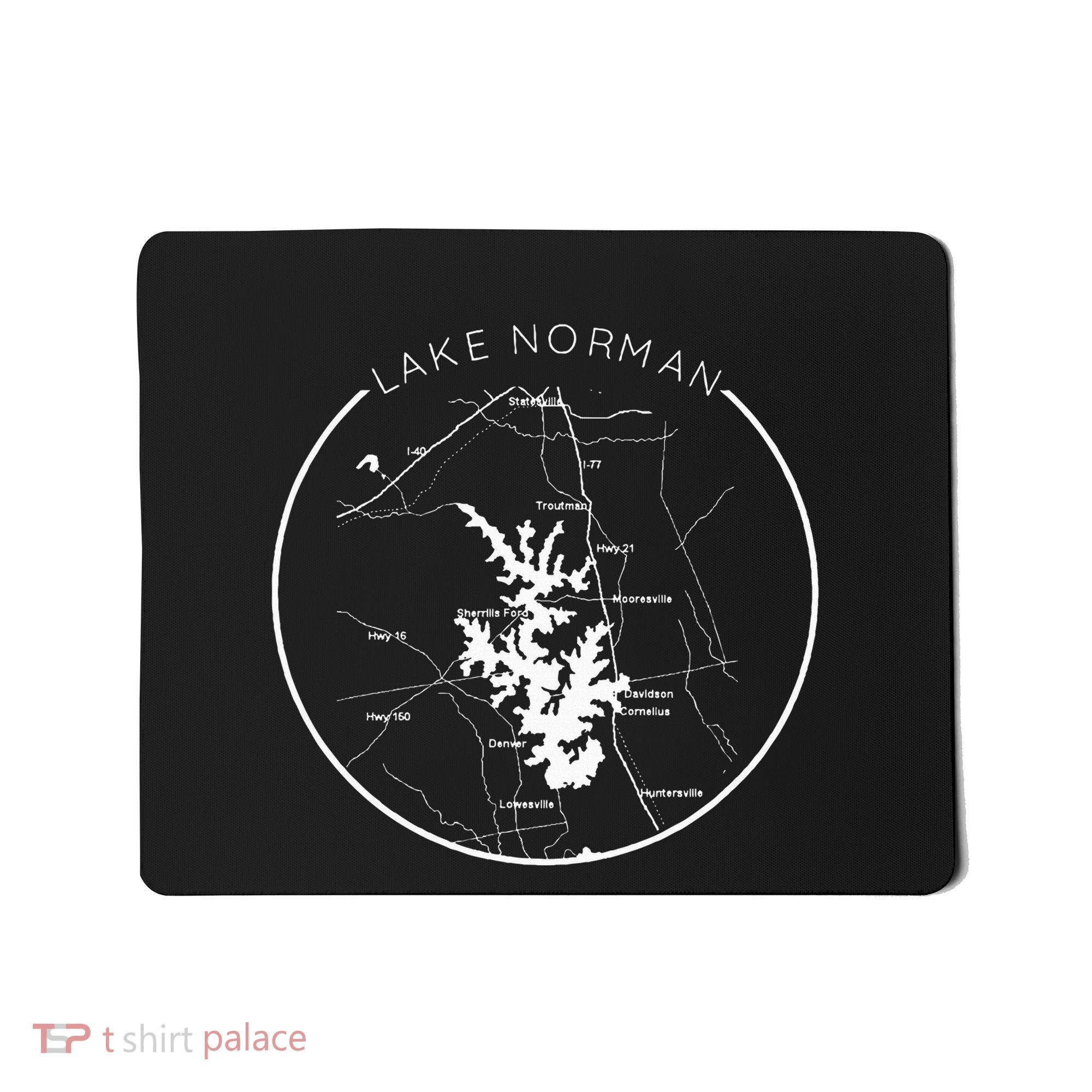 Lake Norman Map Shoreline North Carolina Vacation Charlotte Mousepad