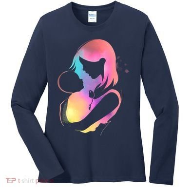 Loving New Mom Cute Gift Colorful Women's Long Sleeve Shirt