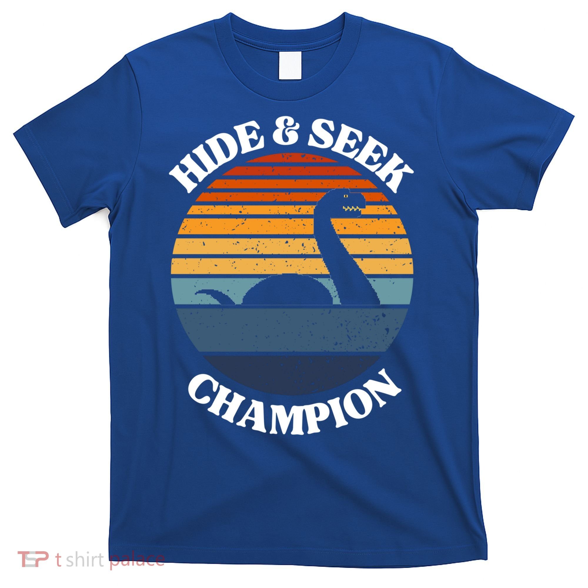 Loch Ness Monster Vintage Sunset Meaningful Gift Hide And Seek Champion Gift T-Shirt