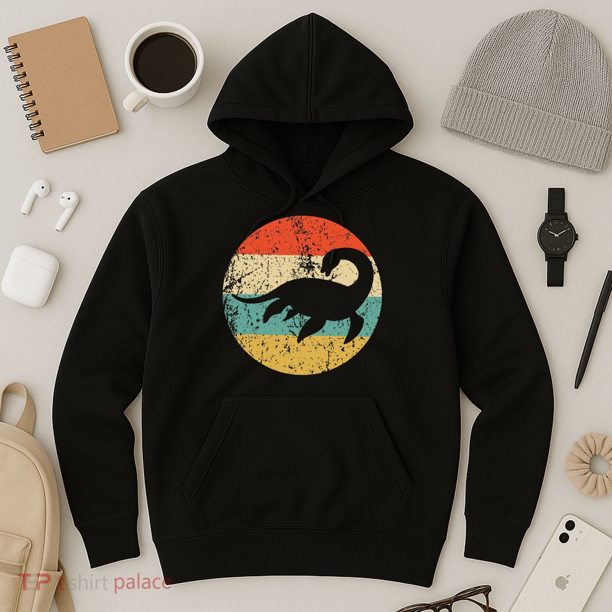 Loch Ness Monster Retro Nessie Hoodie