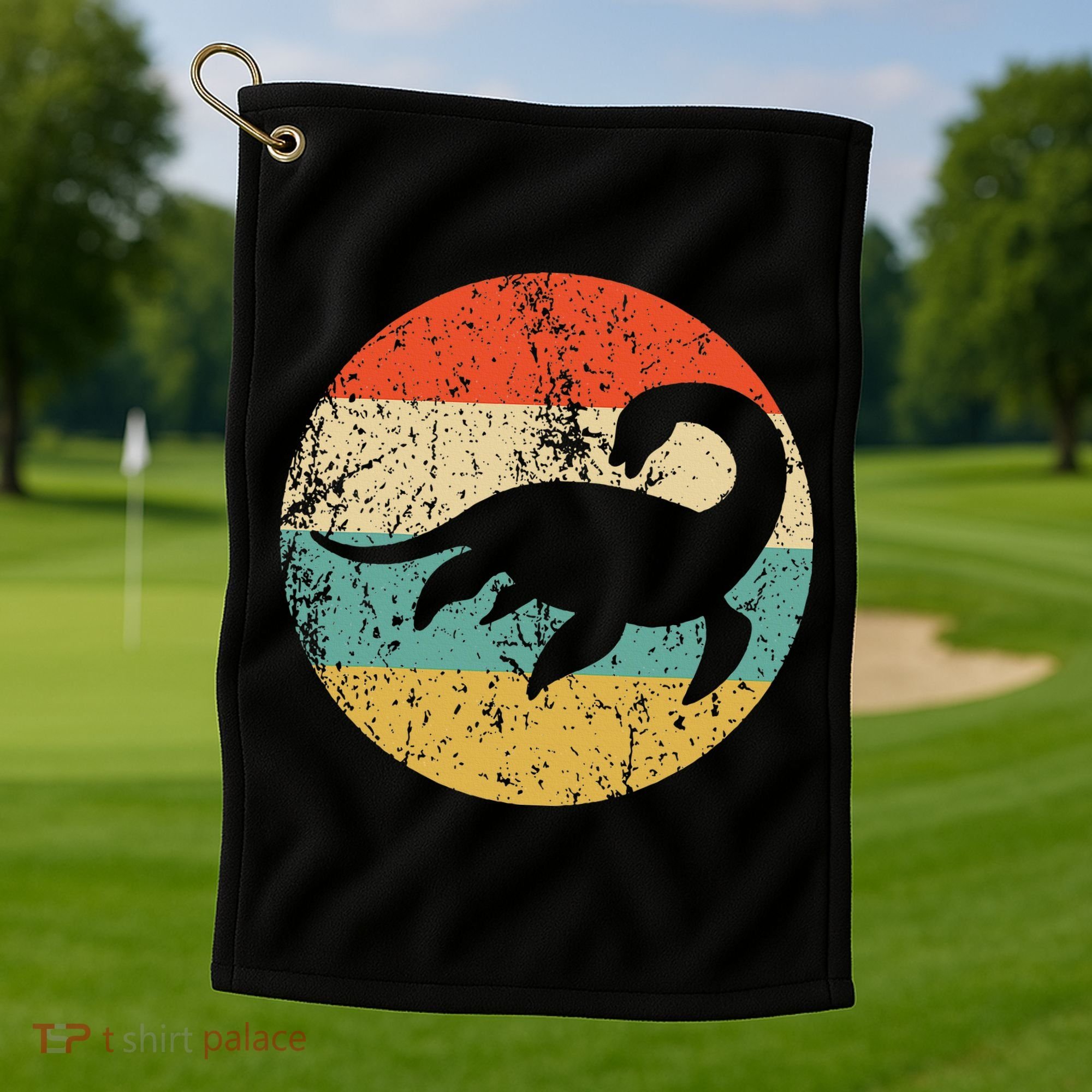 Loch Ness Monster Retro Nessie Golf Towel