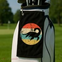 Loch Ness Monster Retro Nessie Golf Towel thumb 2
