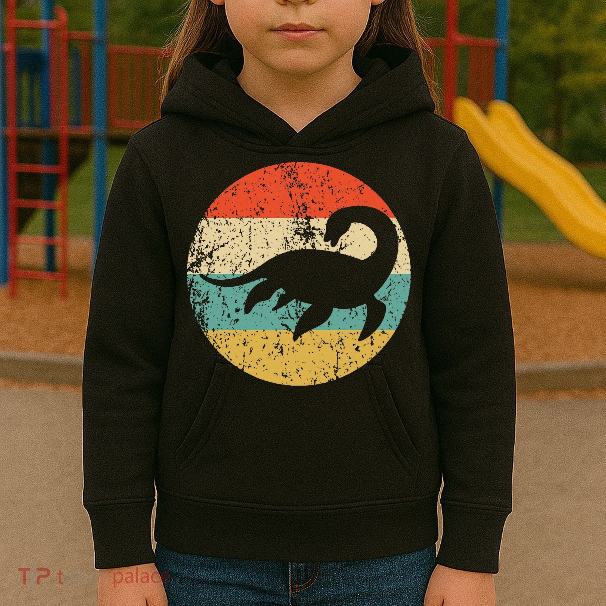 Loch Ness Monster Retro Nessie Kids Hoodie