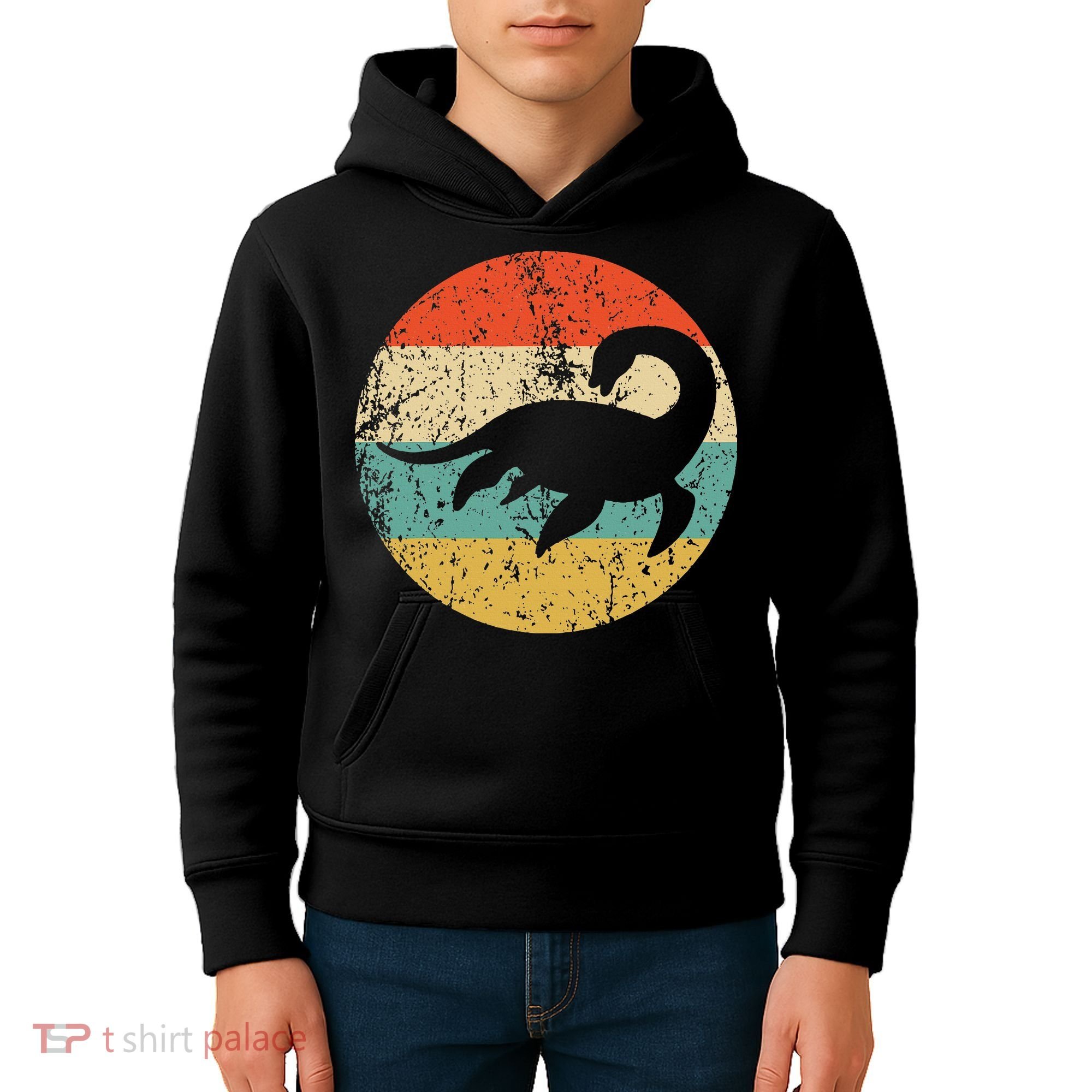 Loch Ness Monster Retro Nessie Kids Hoodie