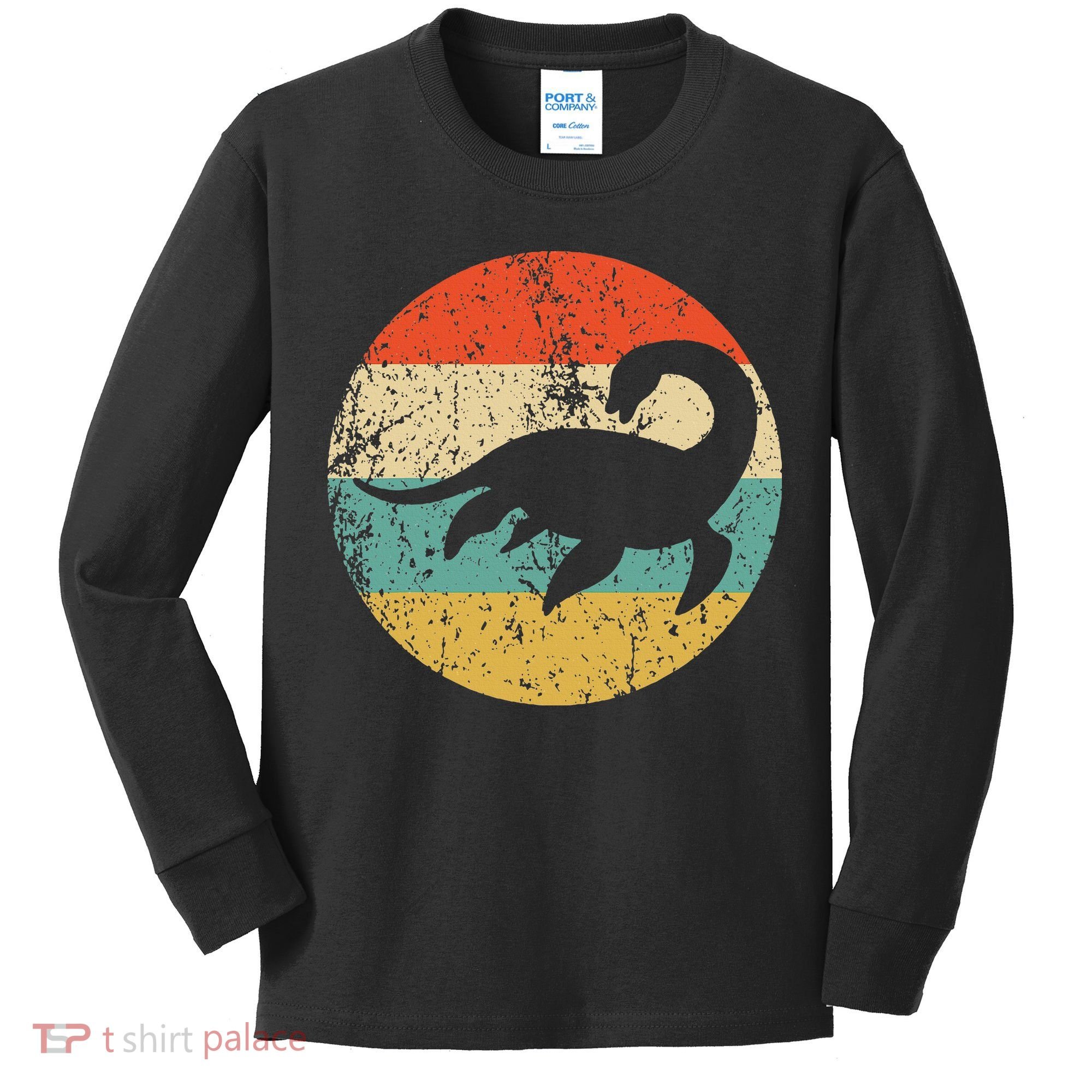 Loch Ness Monster Retro Nessie Kids Long Sleeve Shirt