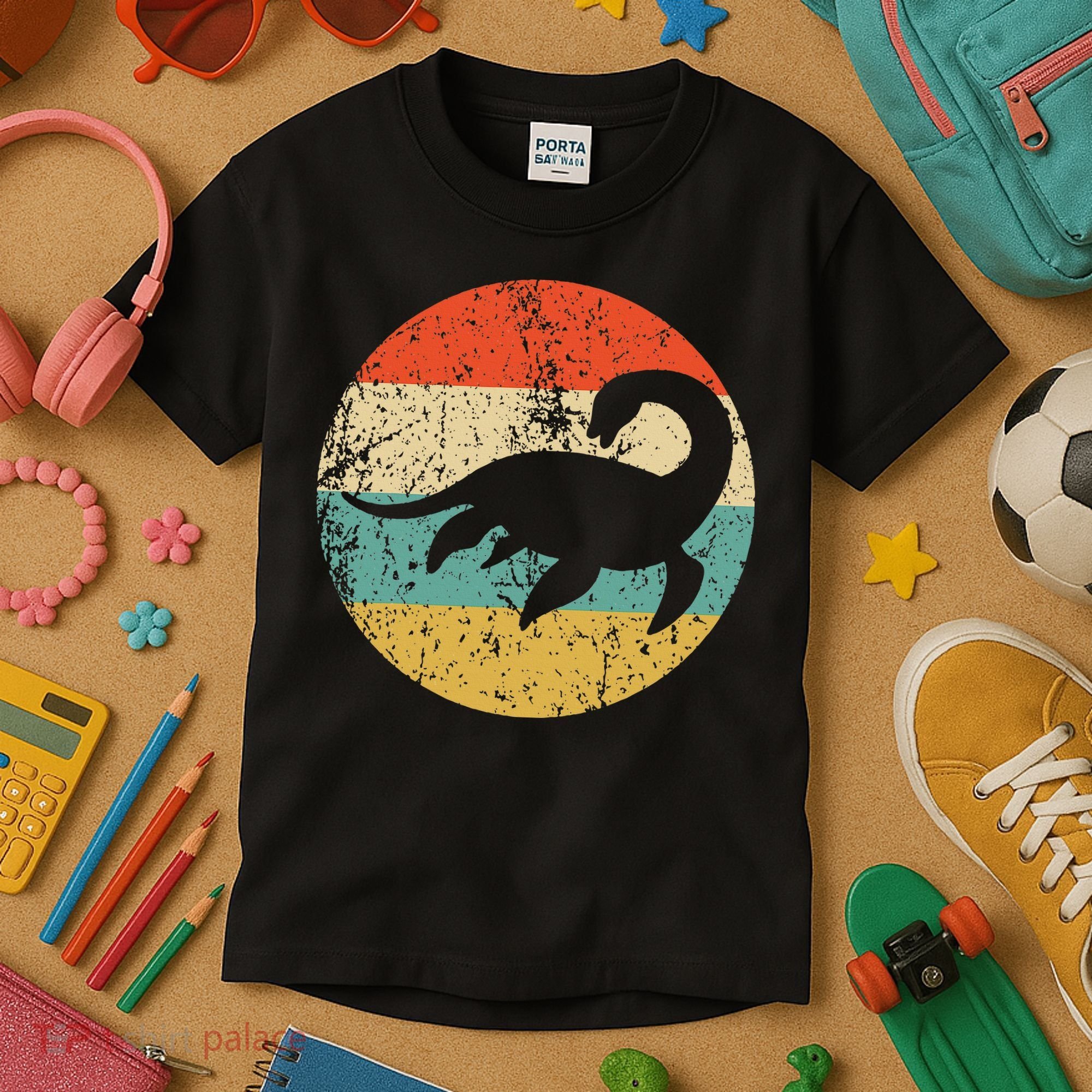 Loch Ness Monster Retro Nessie Kids T-Shirt