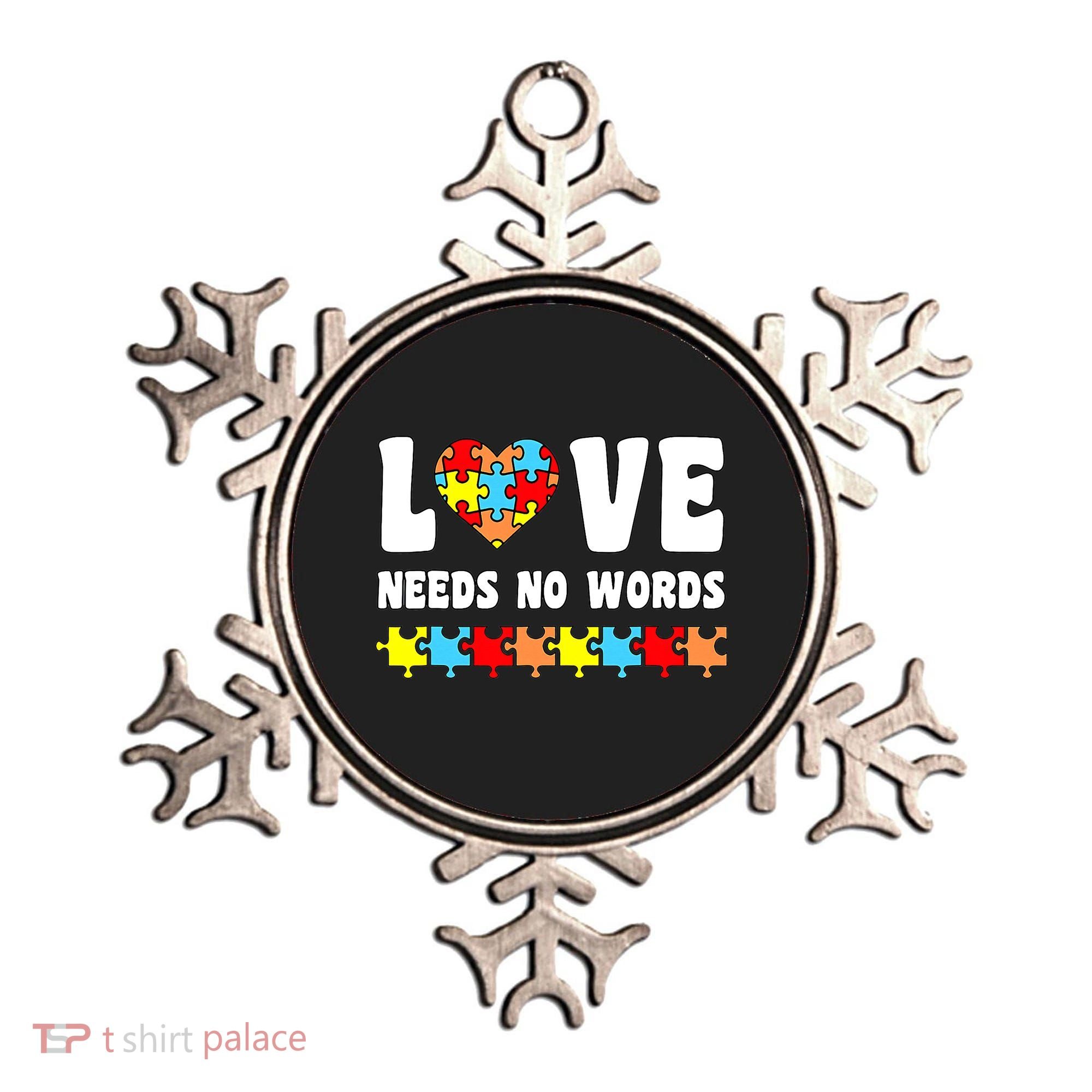 Love Needs No Words Puzzle Autism Awareness Teacher Ornament