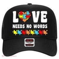 Love Needs No Words Puzzle Autism Awareness Teacher Hat thumb 0