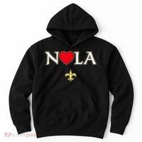 Love Nola New Orleans Fleur De Lis Heart Nola Hoodie thumb 0