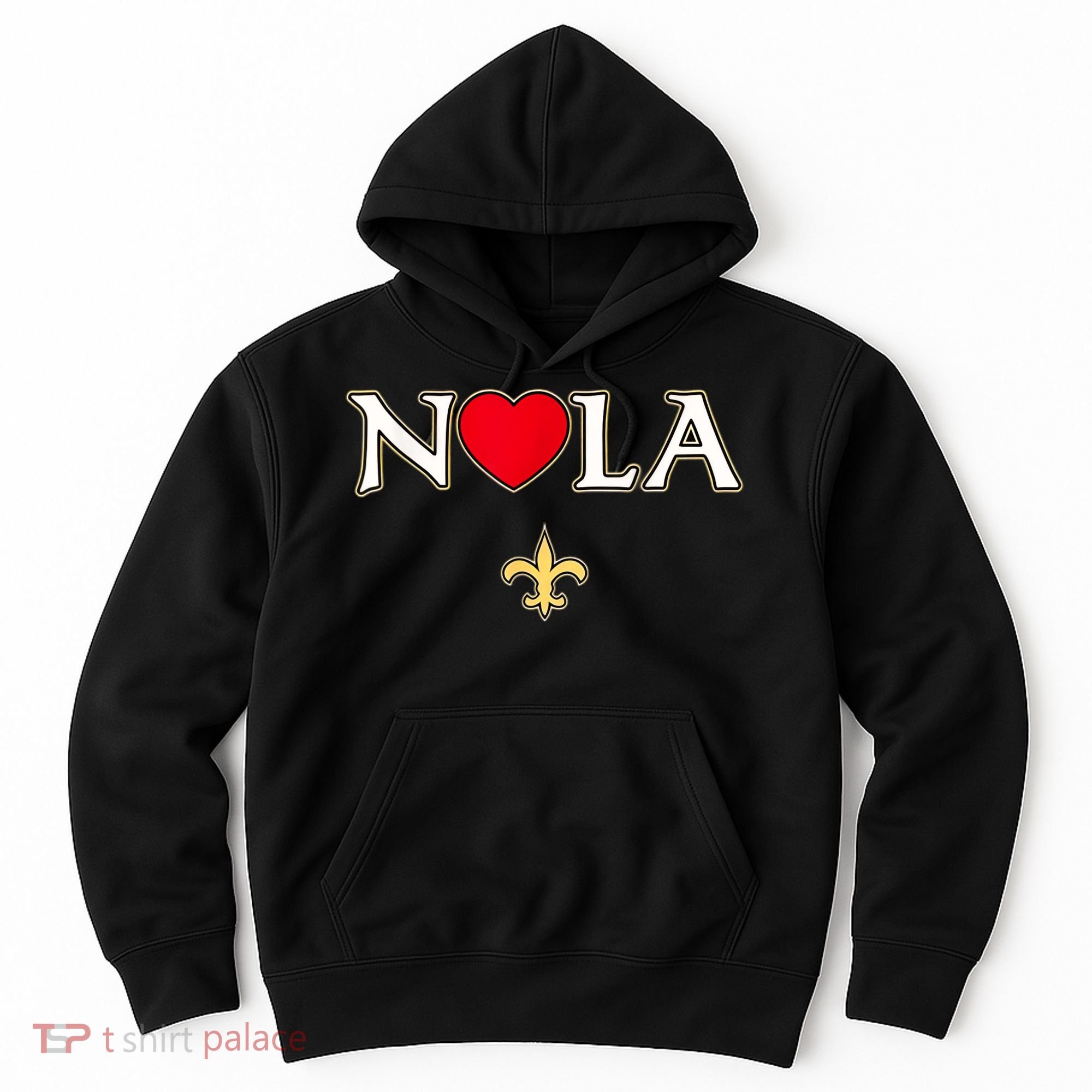 Love Nola New Orleans Fleur De Lis Heart Nola Hoodie