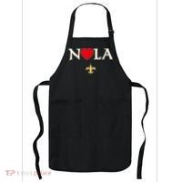 Love Nola New Orleans Fleur De Lis Heart Nola Apron thumb 0