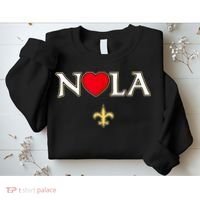 Love Nola New Orleans Fleur De Lis Heart Nola Sweatshirt thumb 2