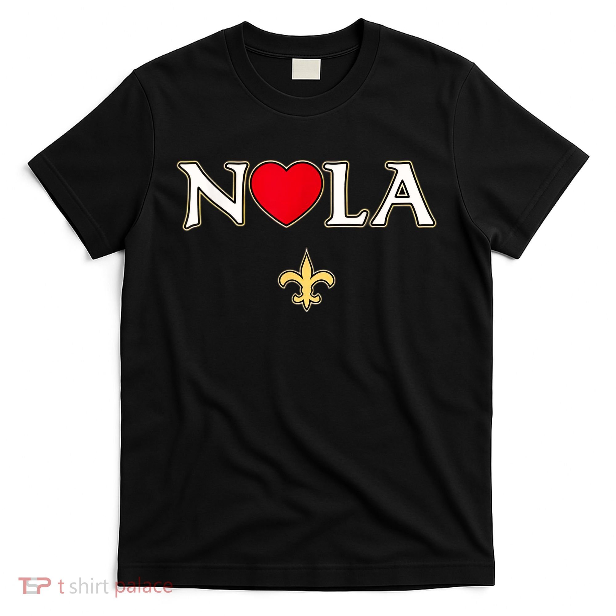 Love Nola New Orleans Fleur De Lis Heart Nola T-Shirt
