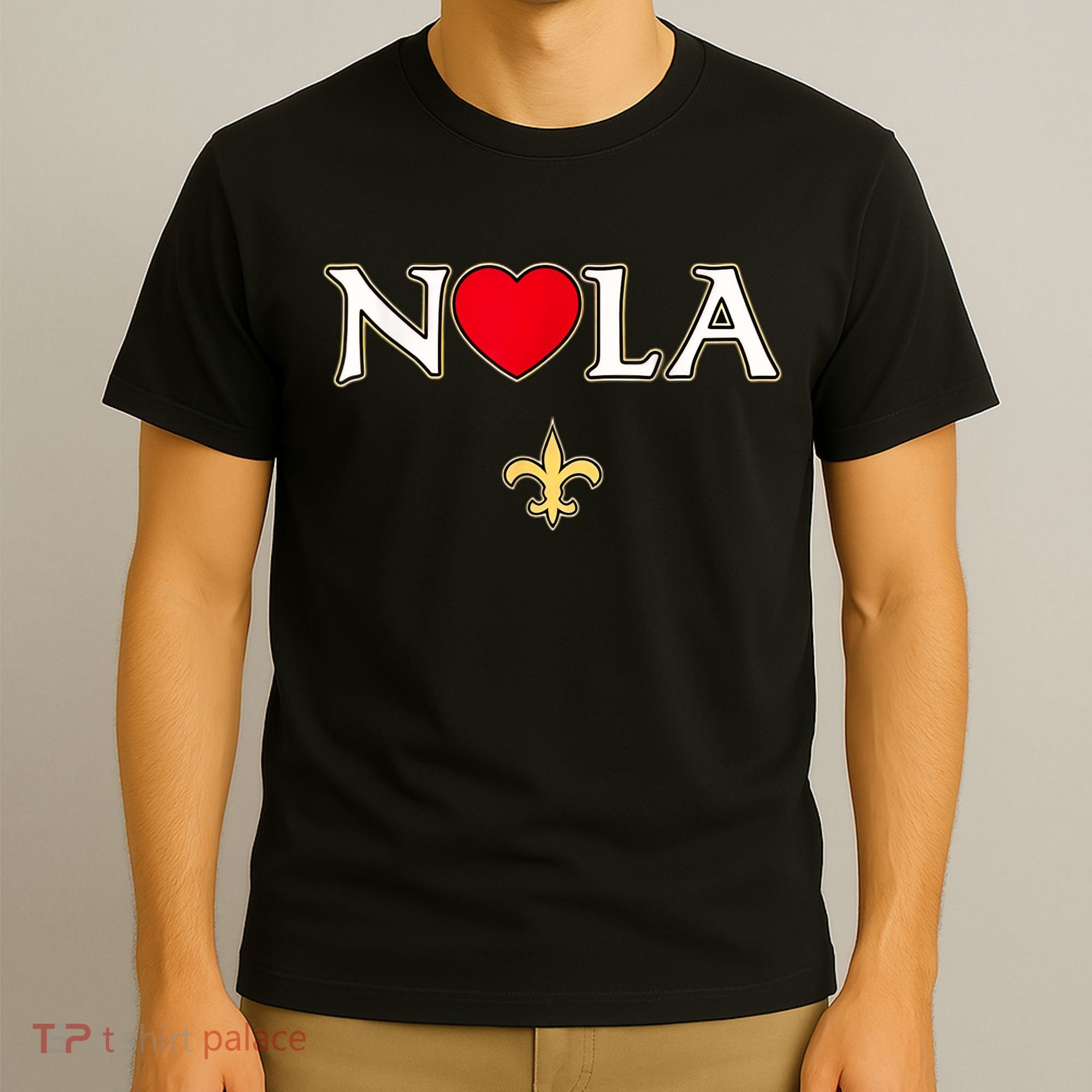 Love Nola New Orleans Fleur De Lis Heart Nola T-Shirt