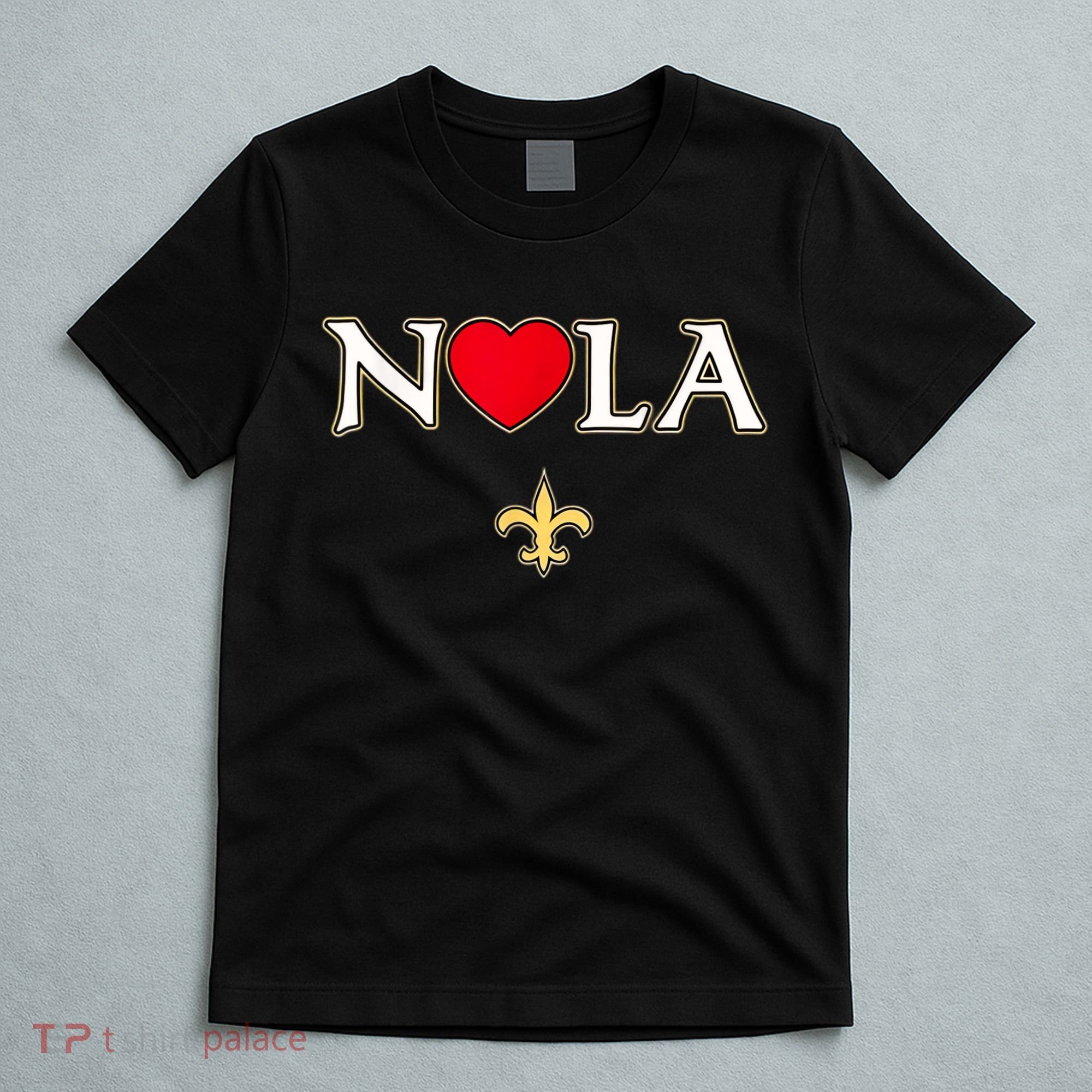 Love Nola New Orleans Fleur De Lis Heart Nola T-Shirt