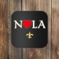 Love Nola New Orleans Fleur De Lis Heart Nola Coaster thumb 0