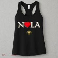 Love Nola New Orleans Fleur De Lis Heart Nola Women's Tank Top thumb 3
