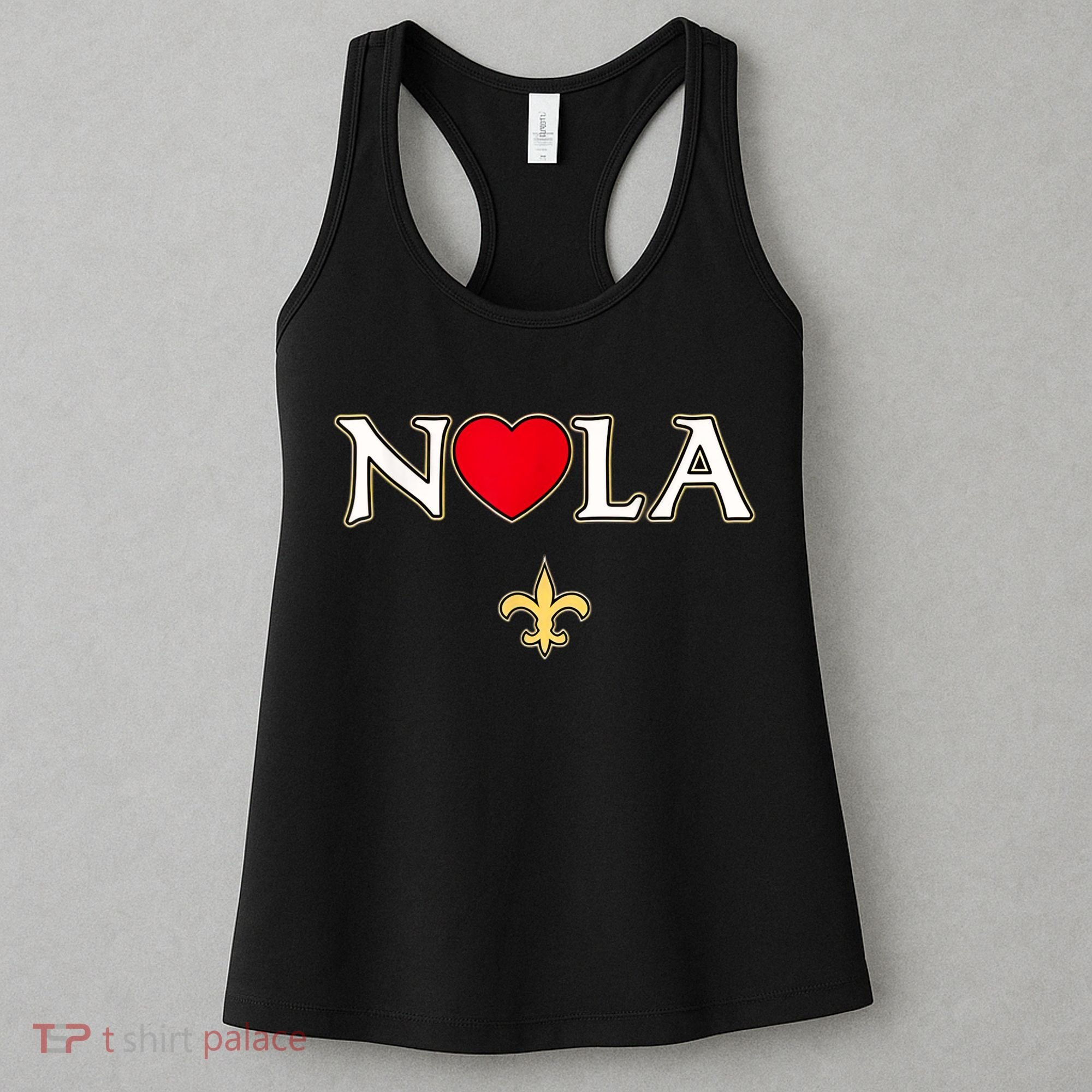 Love Nola New Orleans Fleur De Lis Heart Nola Women's Tank Top
