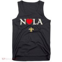 Love Nola New Orleans Fleur De Lis Heart Nola Tank Top thumb 0