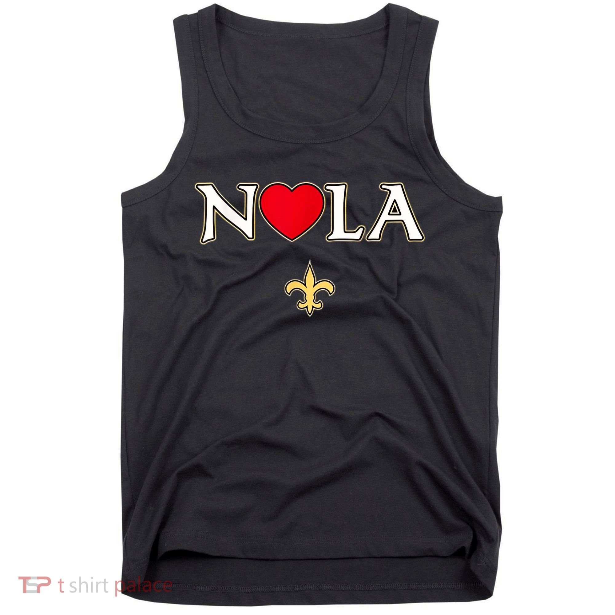 Love Nola New Orleans Fleur De Lis Heart Nola Tank Top