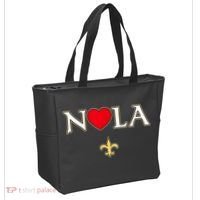 Love Nola New Orleans Fleur De Lis Heart Nola Tote Bag thumb 2