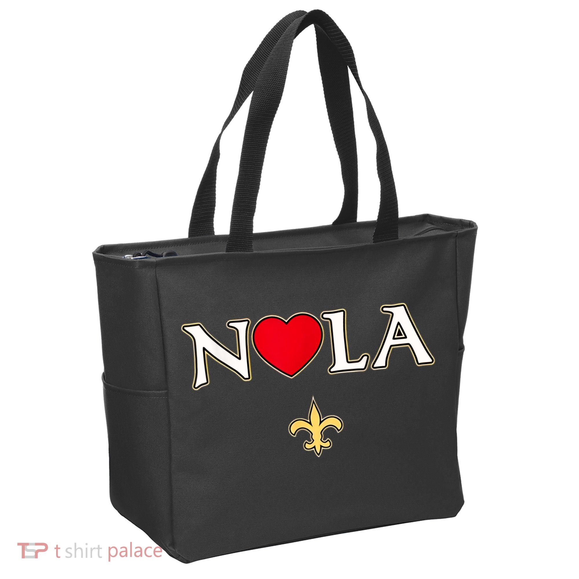 Love Nola New Orleans Fleur De Lis Heart Nola Tote Bag