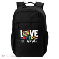 Love Needs No Words Autism Awareness Backpack thumb 0