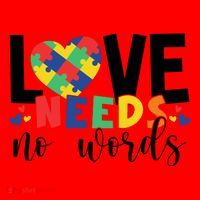 Love Needs No Words Autism Awareness Santa Hat thumb 1