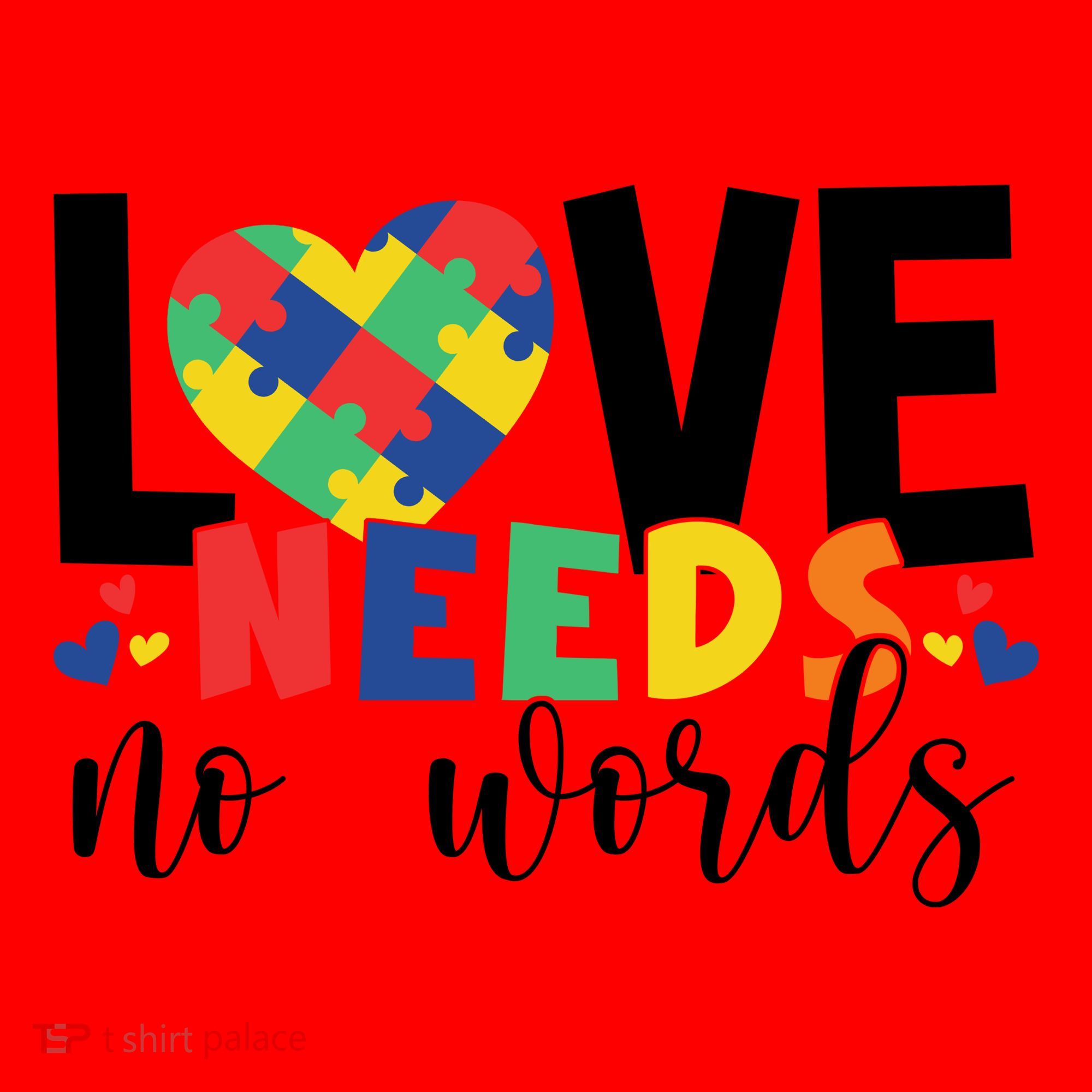 Love Needs No Words Autism Awareness Santa Hat