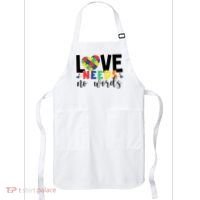 Love Needs No Words Autism Awareness Apron thumb 0