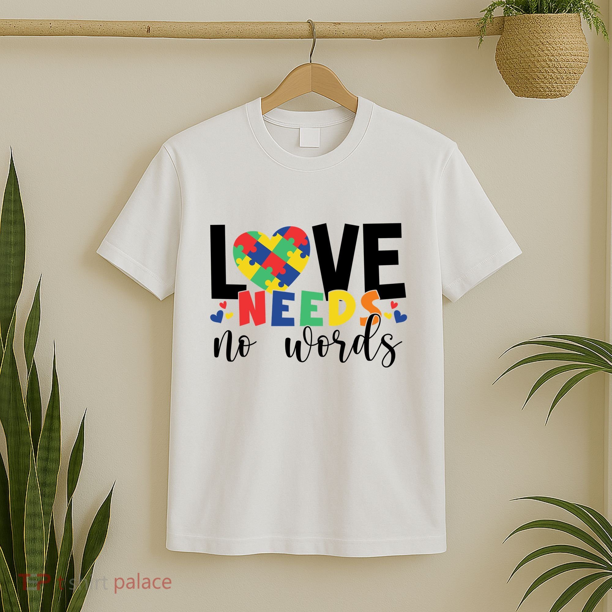 Love Needs No Words Autism Awareness T-Shirt