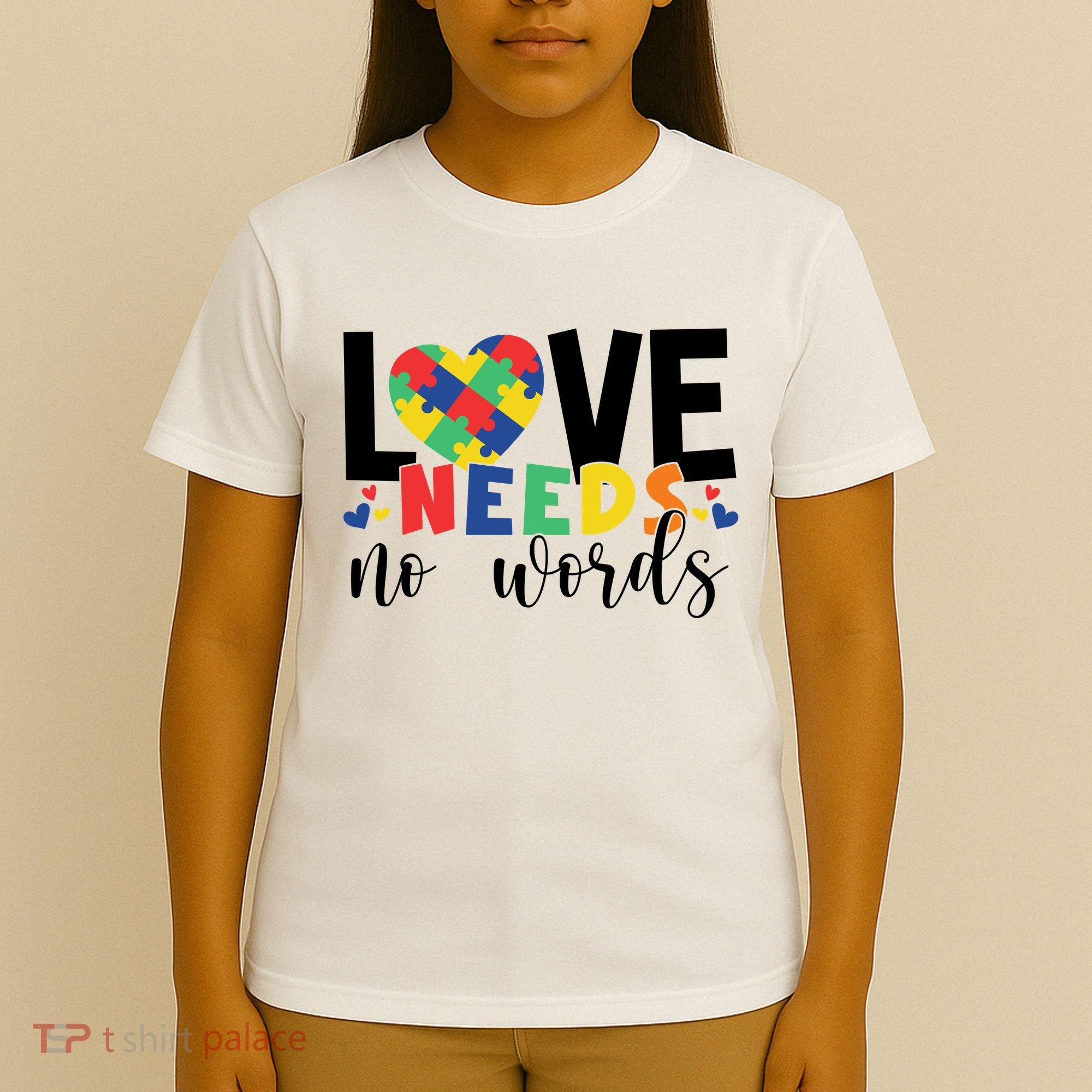 Love Needs No Words Autism Awareness T-Shirt