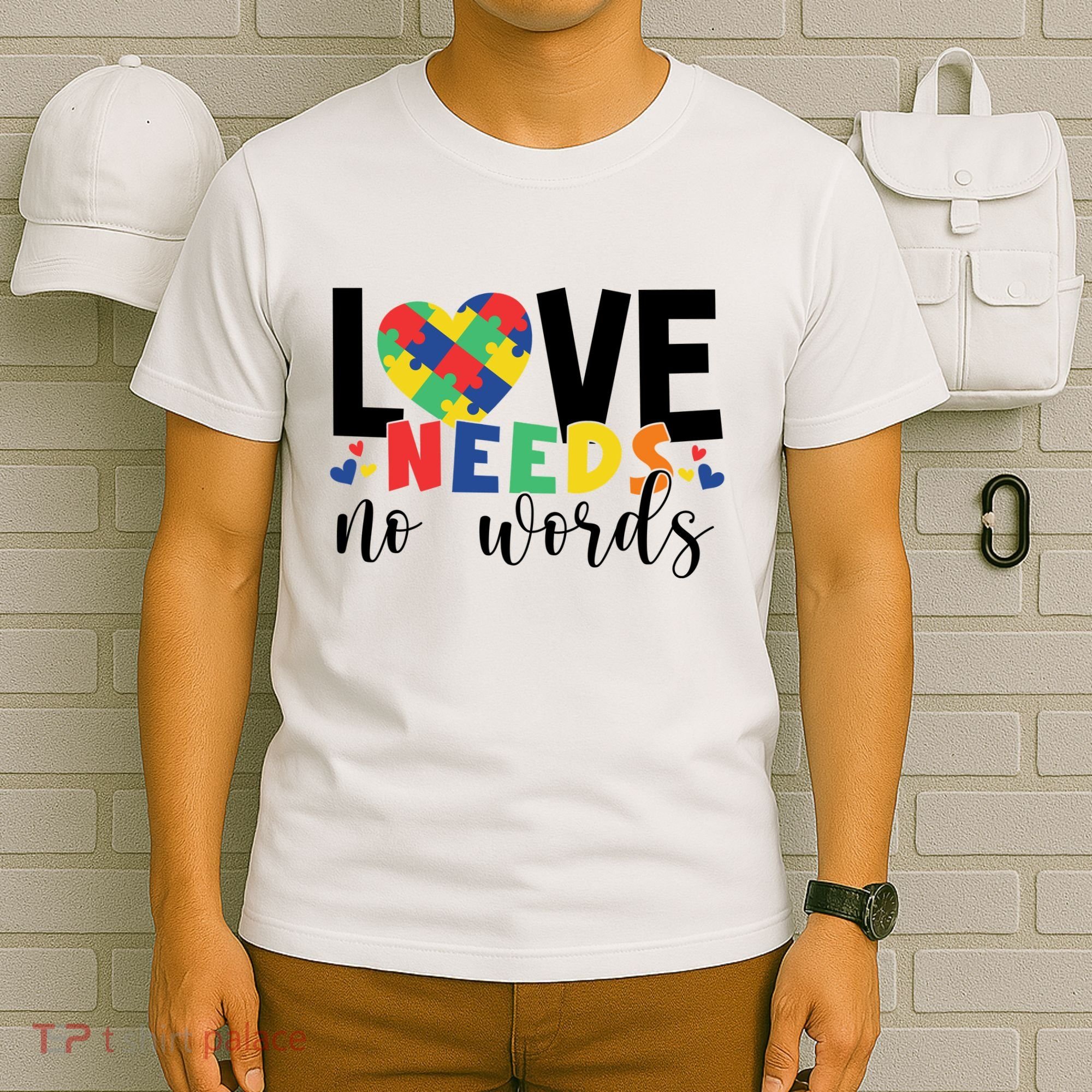 Love Needs No Words Autism Awareness T-Shirt
