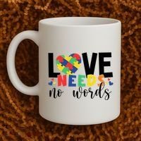 Love Needs No Words Autism Awareness Coffee Mug thumb 2