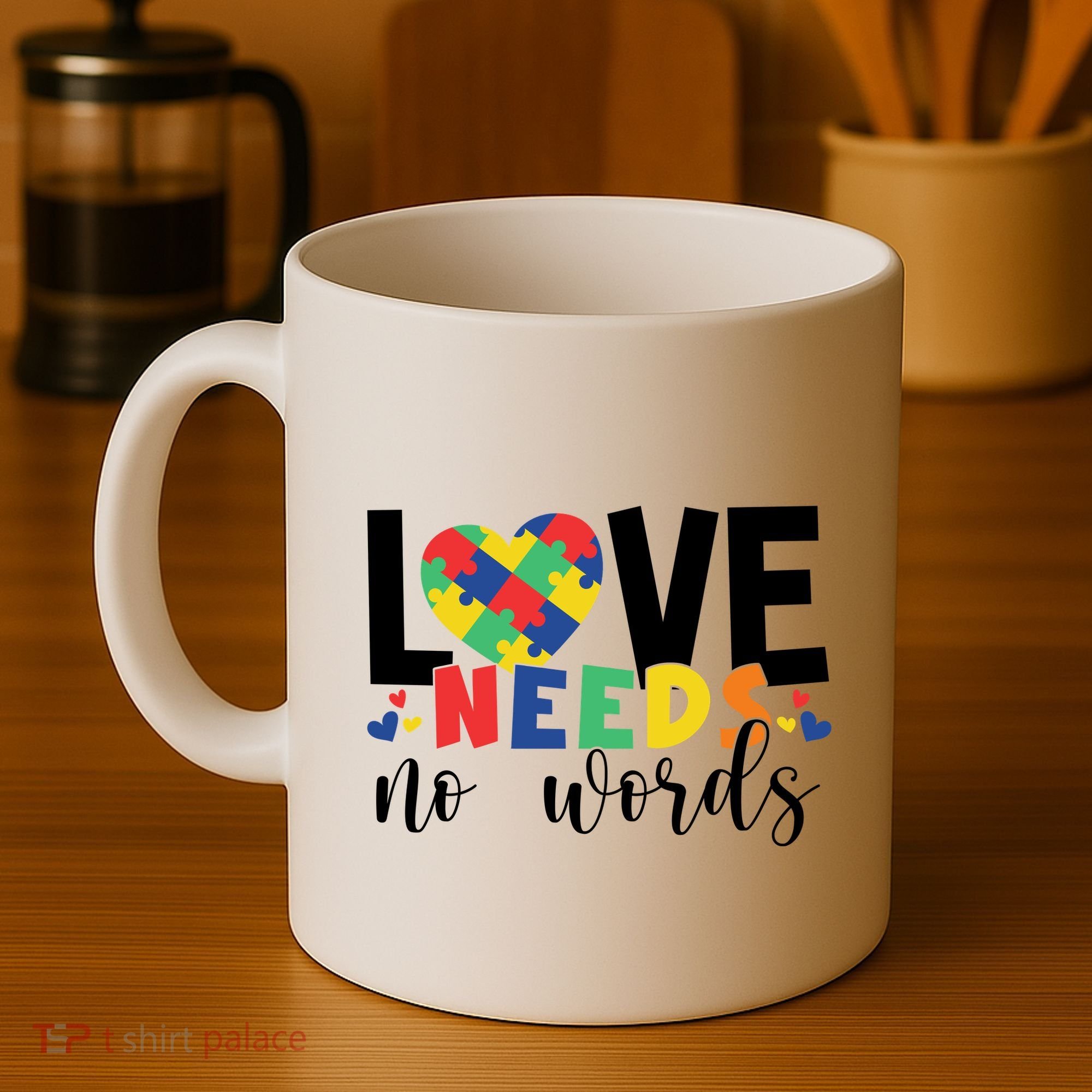 Love Needs No Words Autism Awareness Coffee Mug