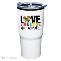 Love Needs No Words Autism Awareness Tumbler thumb 0