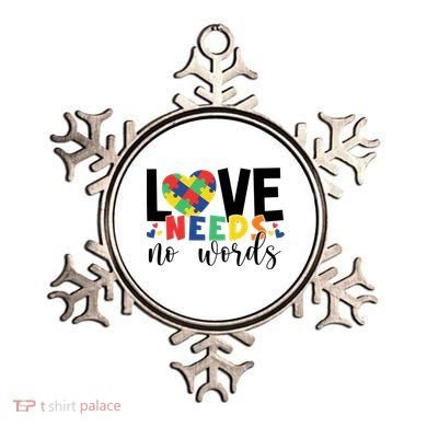 Love Needs No Words Autism Awareness Ornament