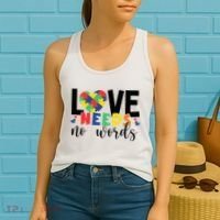 Love Needs No Words Autism Awareness Women's Tank Top thumb 2