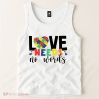 Love Needs No Words Autism Awareness Tank Top thumb 2