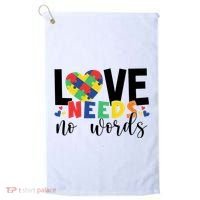 Love Needs No Words Autism Awareness Golf Towel thumb 0
