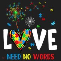 Love Needs No Words Autism Awareness Heart Puzzle Dandelion Funny Gift Hat thumb 2