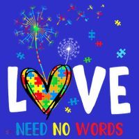 Love Needs No Words Autism Awareness Heart Puzzle Dandelion Funny Gift Toddler Hoodie thumb 2