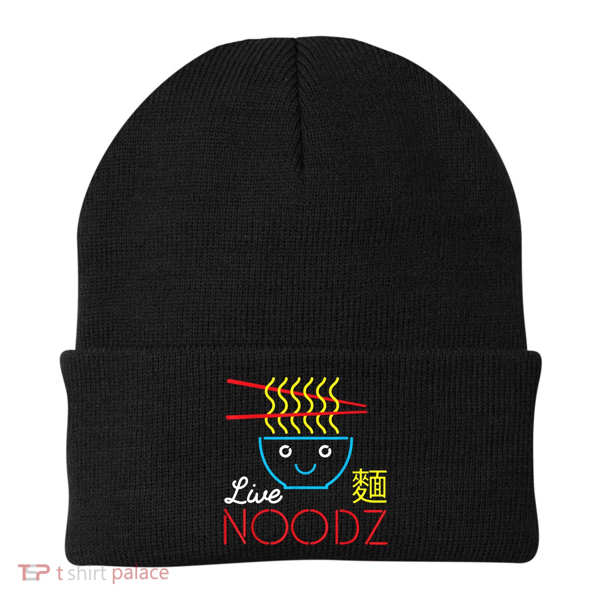 Live Noodz Noods Ramen Noodle Pho Funny Cute Gift Beanie