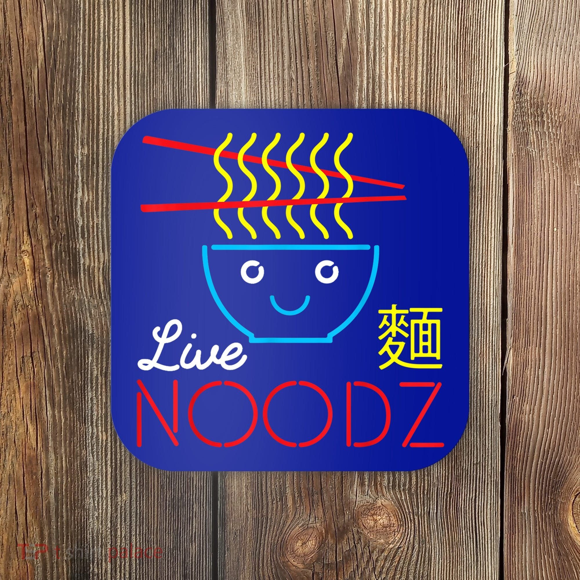 Live Noodz Noods Ramen Noodle Pho Funny Cute Gift Coaster